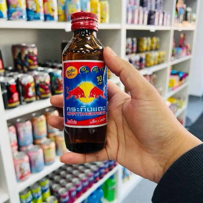 Thailand Red Bull Kratingdaeng Drink 150ML (One Bottle) RED CAP-Luckysweetshopuk Lucky Sweet Shop Ltd