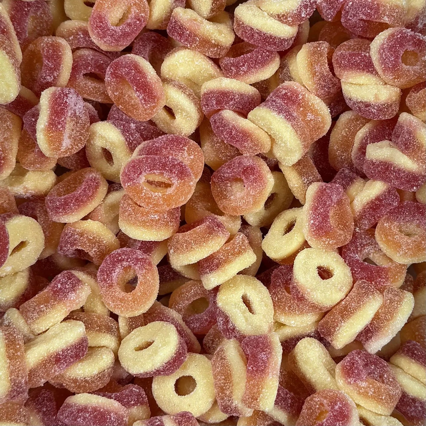 Fizzy Mini Peach Rings Lucky Sweet Shop Ltd