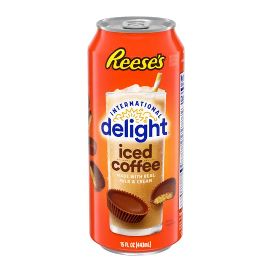 Reese's Iced Coffee - International Delight Ready-to-Drink Canned Beverage with Real Milk Cream & Cane Sugar 443ml