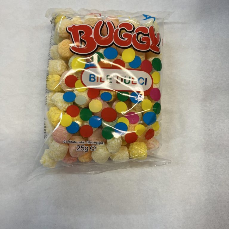 Buggy Bile Dulci X5 25g Pack - Novelty Snack with Colorful Dots - Perfect for Parties and Fun Moments