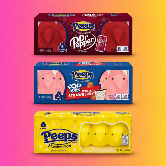 Peeps Marshmallow Chicks 5PK - Flavored Marshmallow Chicks 5PK, 42g Pack, 26 Calories, 130g