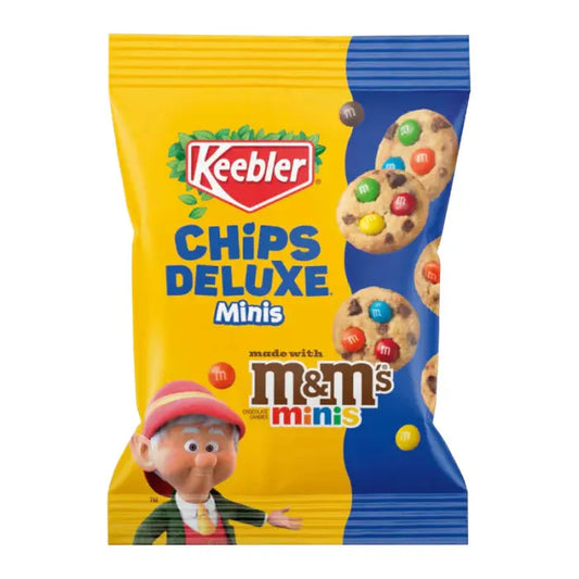 Keebler Chips Deluxe Minis M&M Cookies 45g Bag - Perfect Snack for Unboxing Videos & Viral TikTok Sweets - Sugar