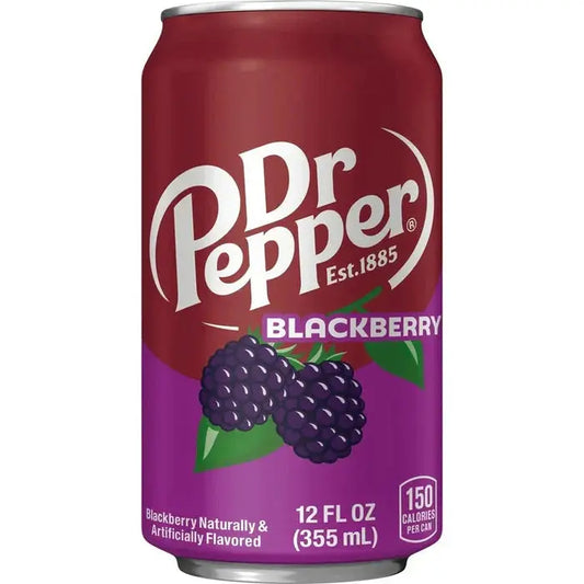 Dr Pepper Blackberry 12 FL OZ 355 mL Naturally & Artificially Flavored 150 Calories Per Can