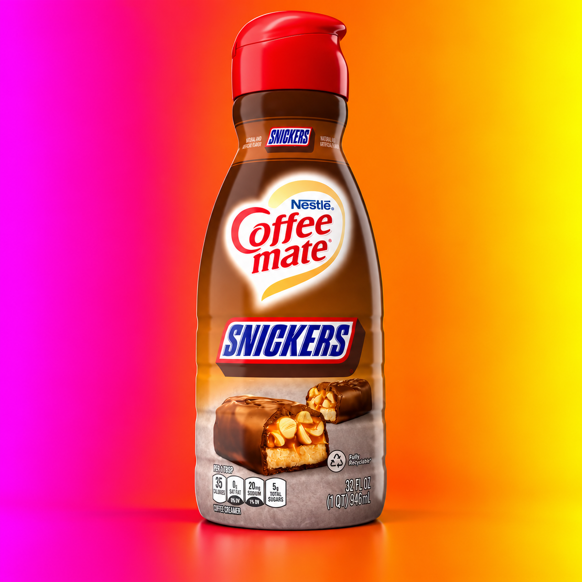 Nestlé Coffee mate USA Snickers Flavour Coffee Creamer 355ml Rich Chocolate & Nutty Taste Enhancer for Your Morning Brew