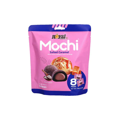 Royal Mochi 3 Flavours 8 Pieces Soft & Chewy Taiwanese Dessert Snack - Strawberry Cheesecake Variety Pack