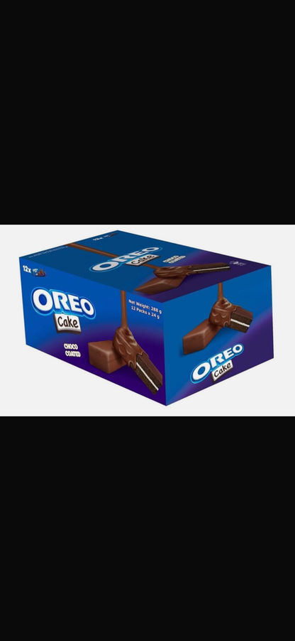 Oreo Cake Choco Coated 12 Packs x 24g Net Weight 288g Delicious Chocolate Coated Cookies