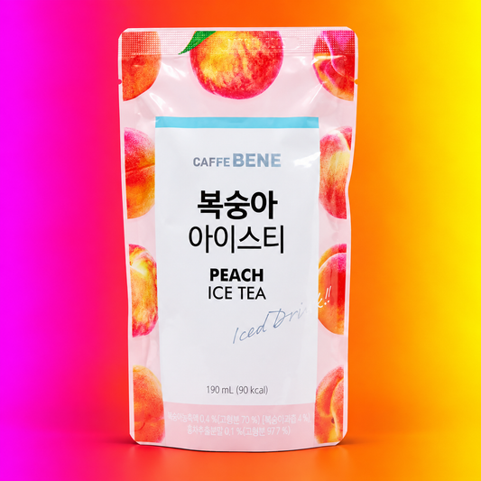 Caffebene Peach Ice Tea 190 mL Iced Drink Refreshing Peach Flavor Beverage