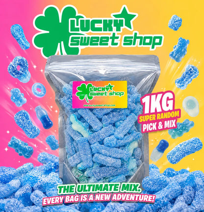 1KG Mixed Blue Fizzy Bag