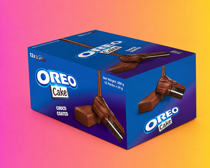 Oreo Cake Choco Coated 12 Packs x 24g Net Weight 288g Delicious Chocolate Coated Cookies