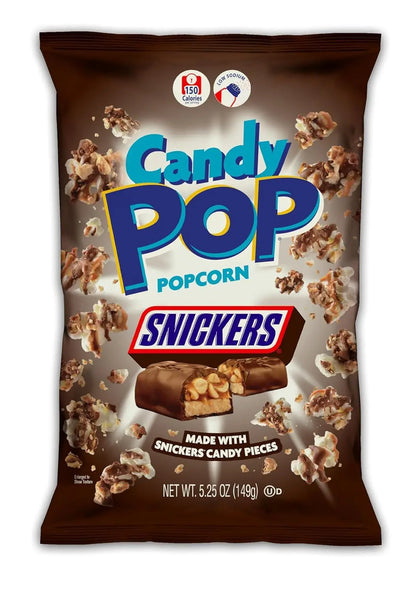 M&Ms Or Snickers Candy Popcorn Mini Coated with Chocolate 5.25oz 149g Sweet Snack Treat (American)