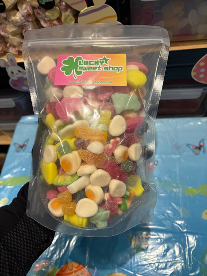 LuckySweetShopUK Easter Mix 1KG Sweet Bag Assorted Gummies Candies for Festive Treats
