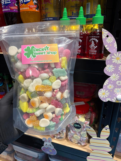 LuckySweetShopUK Easter Mix 1KG Sweet Bag Assorted Gummies Candies for Festive Treats