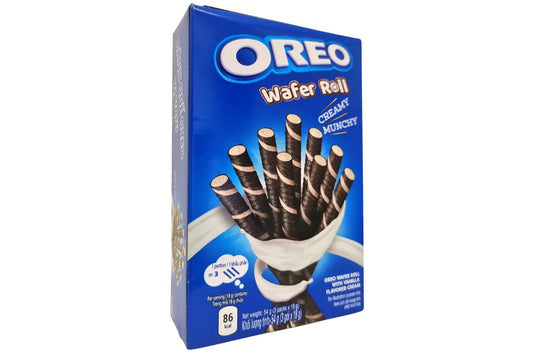 Oreo Creamy Munchy Wafer Rolls 54g - Vanilla Flavored Cream Filled Snack Bars