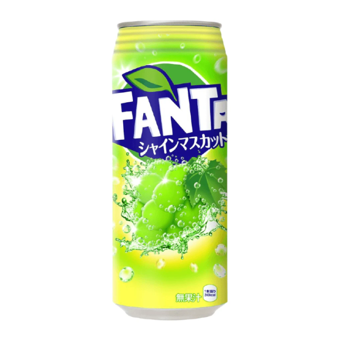 Fanta Shiny Muscat Green Grape - Refreshing Beverage with Citrus Flavor - Perfect for Quenching Thirst