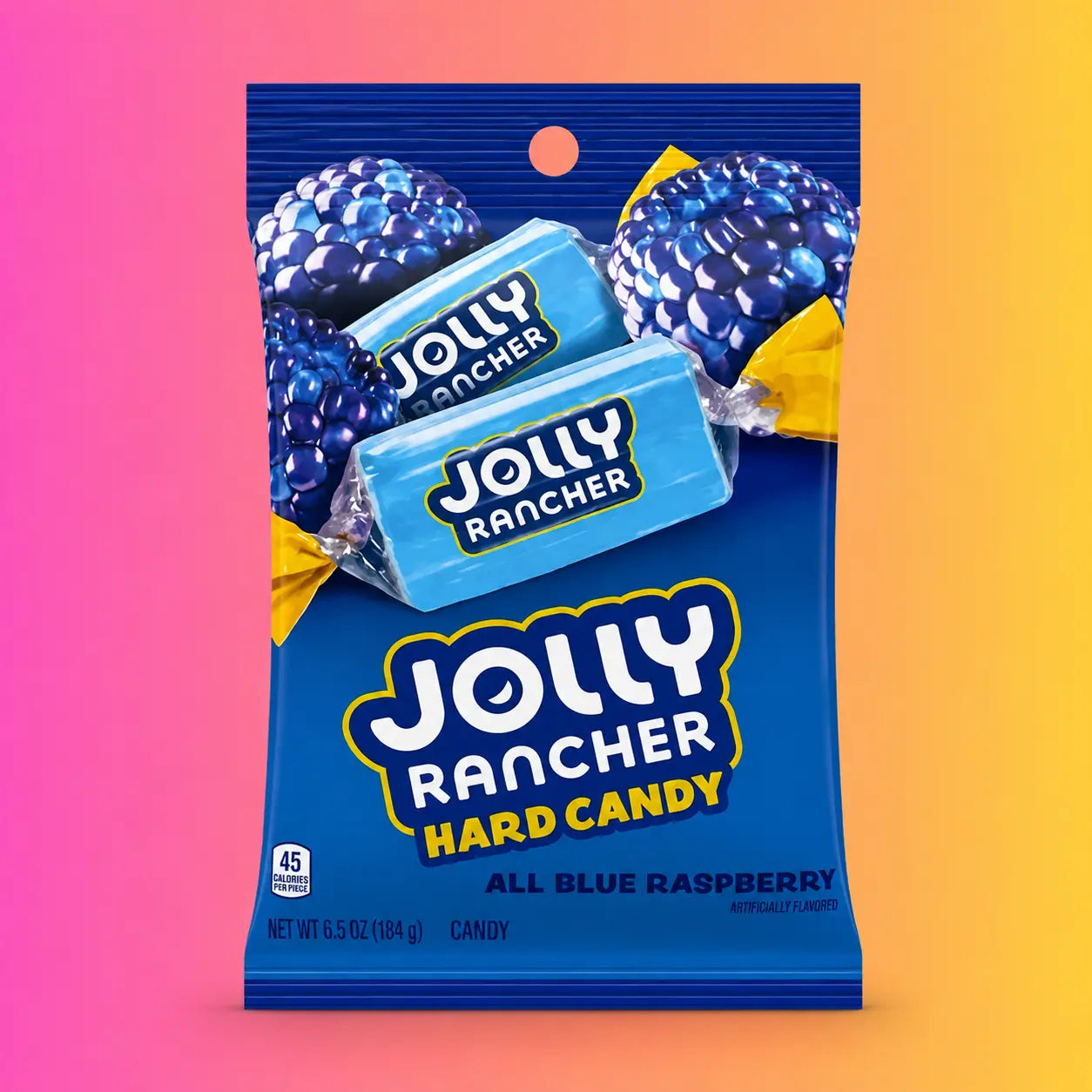 Jolly Rancher All Blue Raspberry Hard Candy 184g - Sweet Snack for Delicious Treats