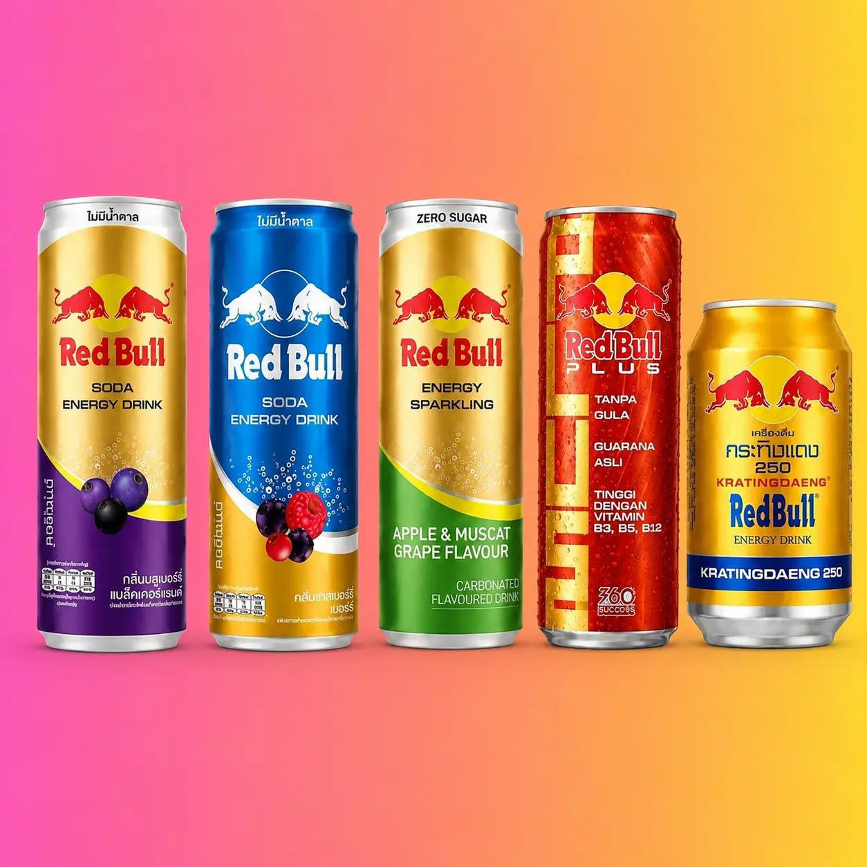 Thailand Red-bull Collection 7 Flavours to Choose From!
