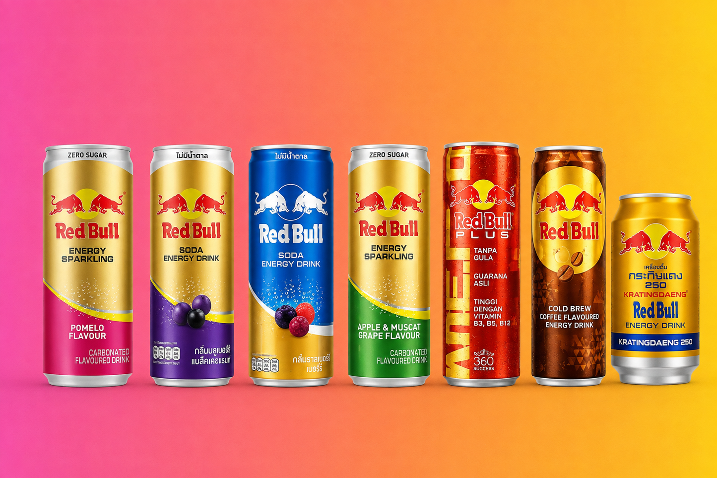 Thailand Red-bull Collection 7 Flavours to Choose From!